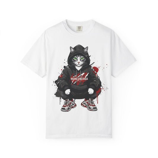 Meowlenciaga Cat Graphic T-Shirt | Streetwear Hoodie Cat Illustration