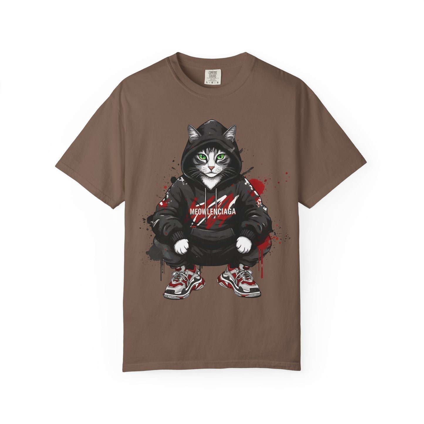 Meowlenciaga Cat Graphic T-Shirt | Streetwear Hoodie Cat Illustration