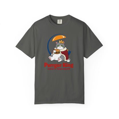 Purrger King Parody T-Shirt  'Have It Your Meow' Cat Royalty Graphic Tee