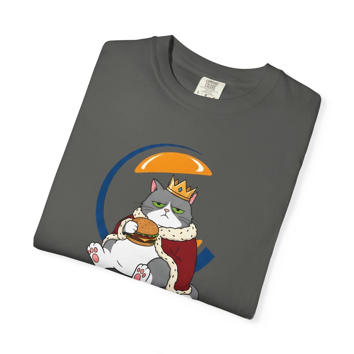Purrger King Parody T-Shirt  'Have It Your Meow' Cat Royalty Graphic Tee