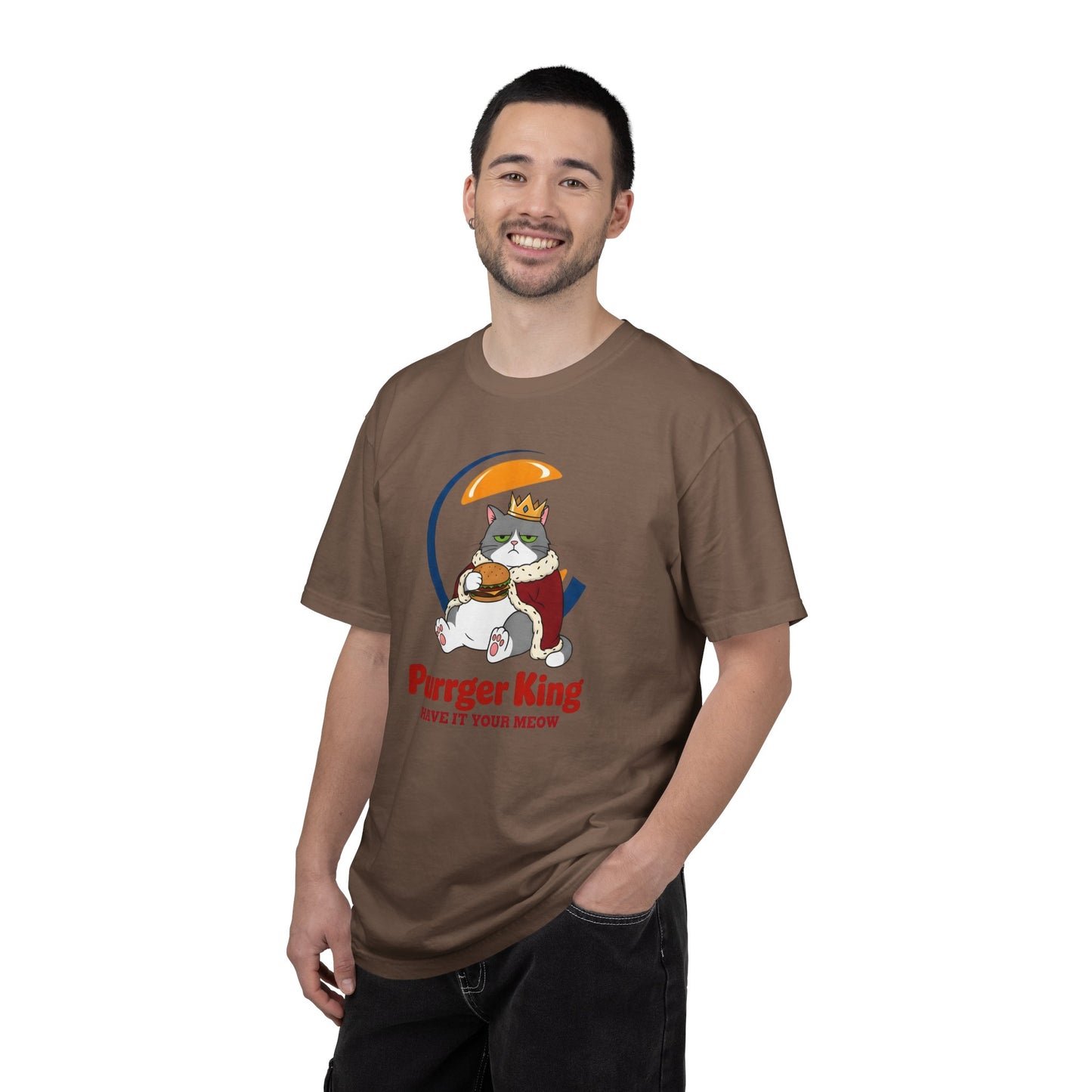 Purrger King Parody T-Shirt  'Have It Your Meow' Cat Royalty Graphic Tee